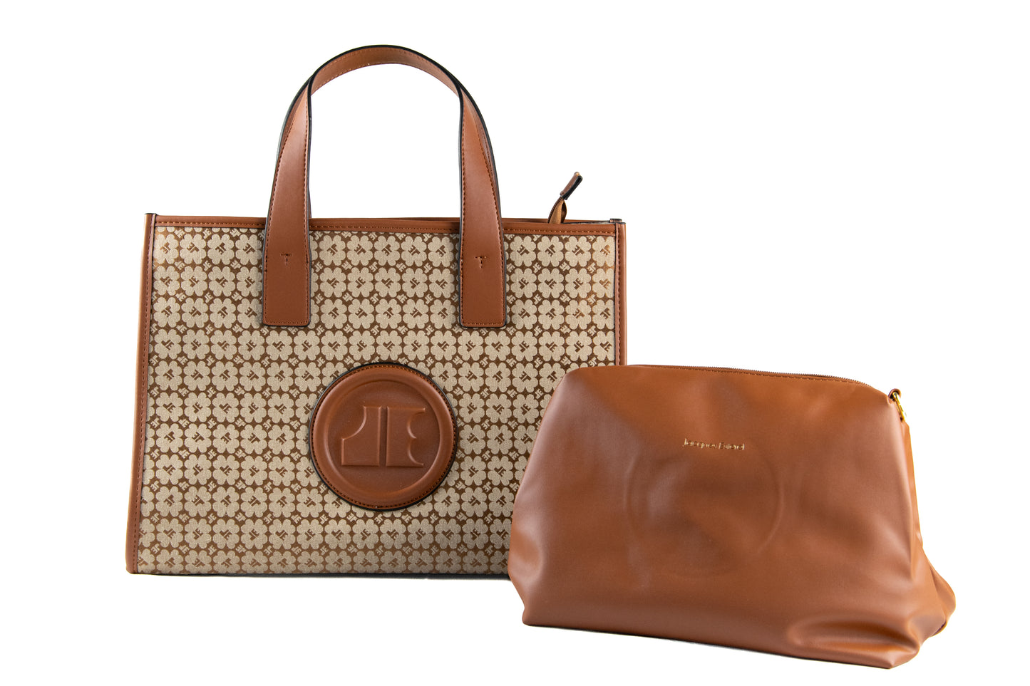 Sac cabas structuré avec trousse et bandoulière – Jacques Esterel