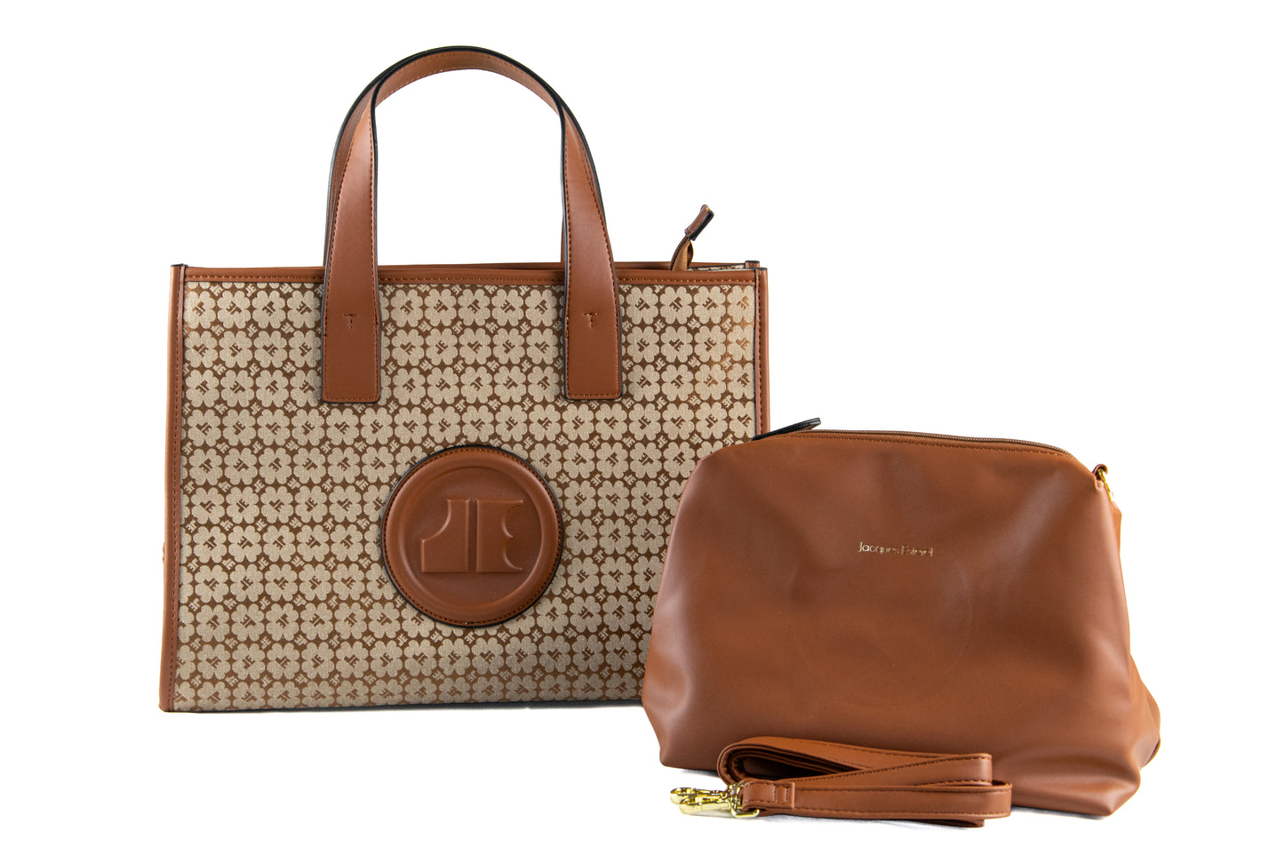 Sac cabas structuré avec trousse et bandoulière – Jacques Esterel