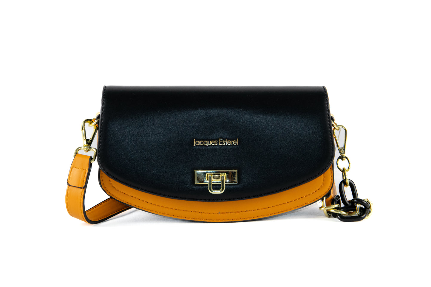 Sac bandoulière bicolore Jacques Esterel – Élégance audacieuse